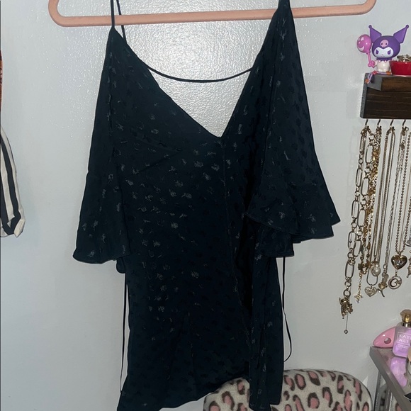 Zara Jacquard Top with Waist Belt - Picture 4 of 8